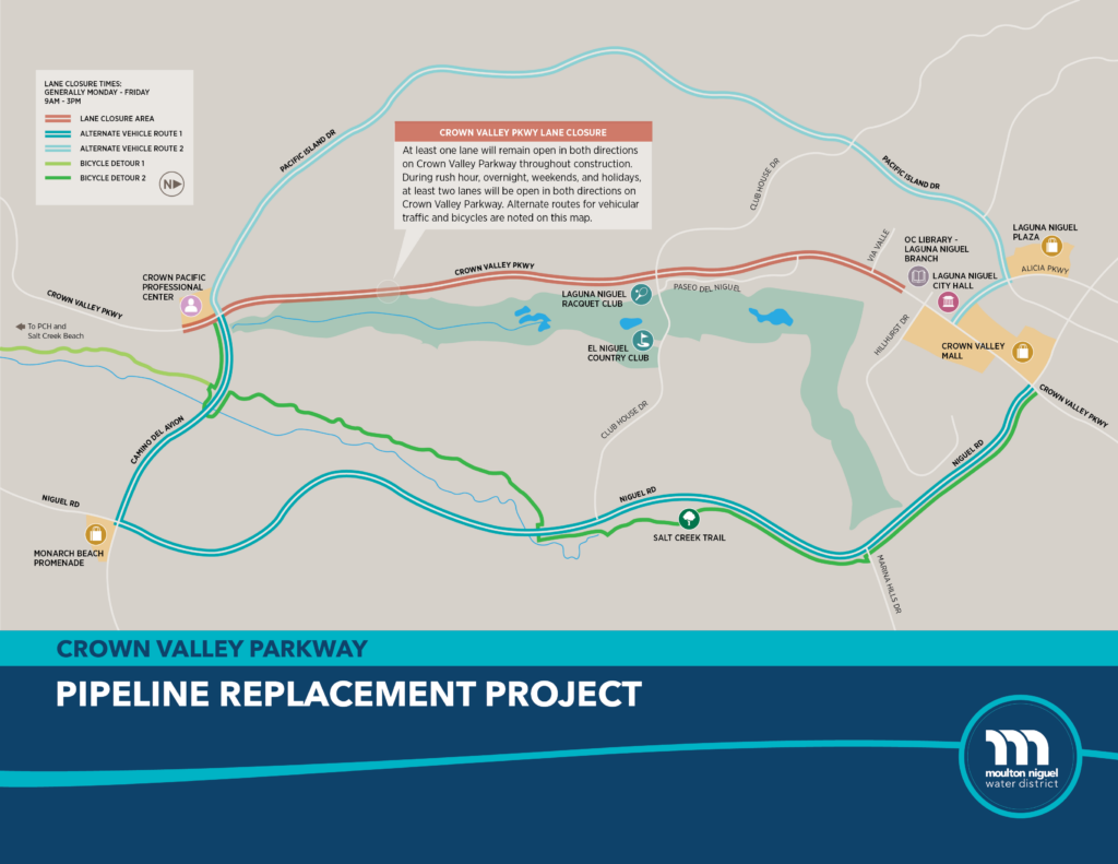 Crown Valley Pipeline Project Map